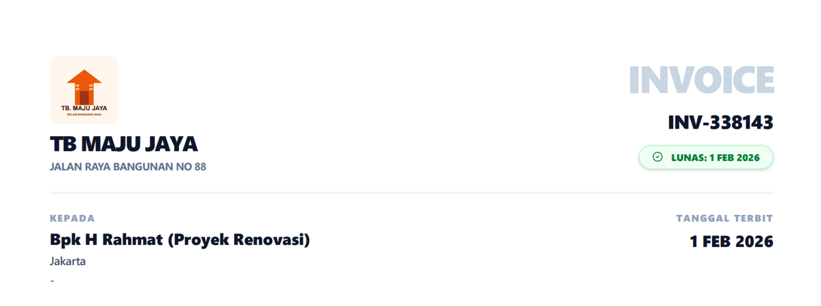 Contoh Hasil Invoice